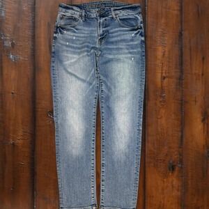 American Eagle Men's AirFlex Slim Straight Jeans Light Wash Stretch Denim 32x32